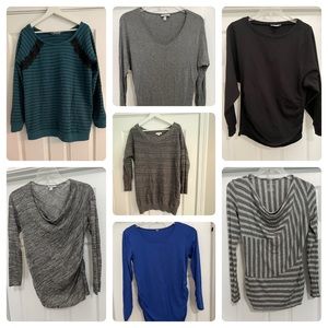 Lot of 7 medium maternity tops, motherhood maternity, Liz Lange maternity